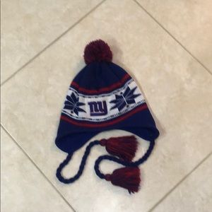 NY Giants New Era hat with pom pom